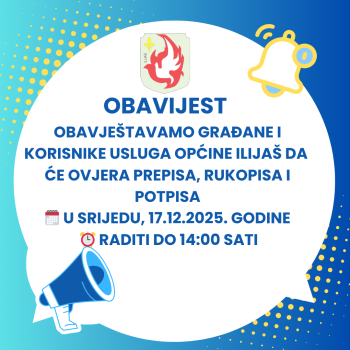 OBAVIJEST o radnom vremenu 